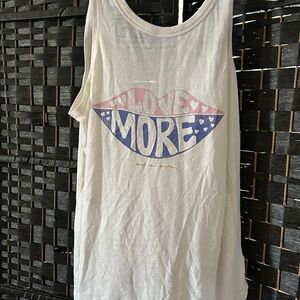 White Graphic Tank Top